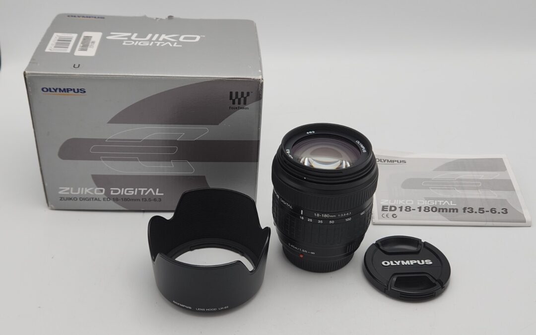 Olympus Zuiko Digital ED 18-180mm F3.5-6.3 Zoom Lens in Box for 4/3 Four Thirds