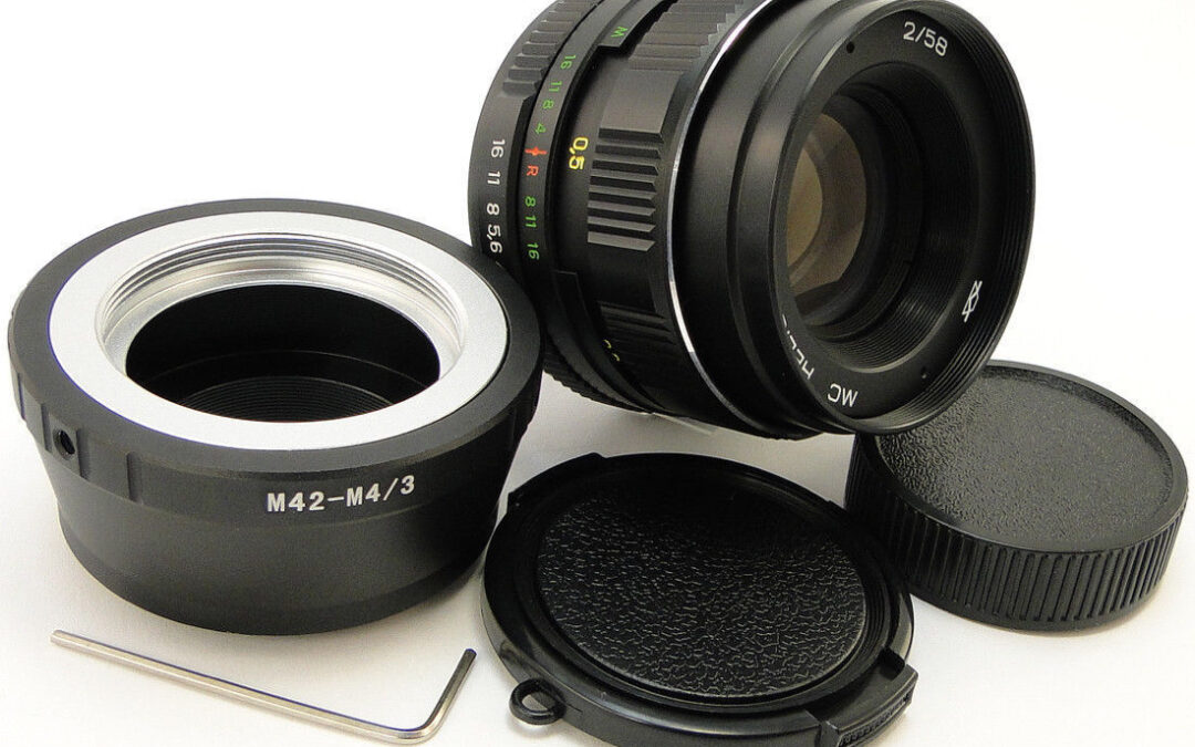⭐NEW⭐ MC HELIOS 44m-4 Lens + Adapt. Micro M 4/3 MFT Mount Olympus PEN OM-D Lumix