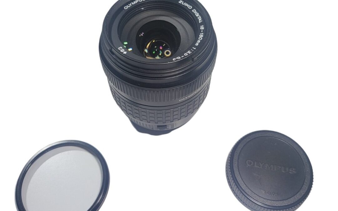 Olympus ZUIKO DIGITAL ED 18-180mm F3.5-6.3 Lens, Case, Tiffen 62mm UV Protector
