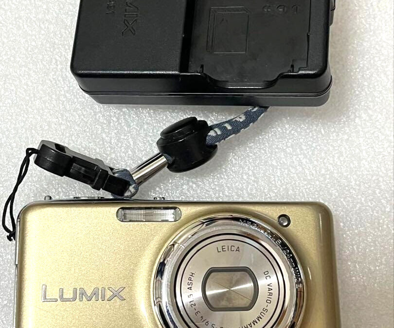 Panasonic LUMIX DMC-FX77 Gold Digital Camera with Charger Full HD AVCHD