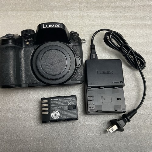 Panasonic Lumix GH4 Mirrorless Body, Factory Batt, Charger, Caps, Exc. + Cond!!!