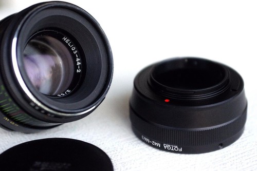 HELIOS-44-2 for m4/3 Panasonic Lumix Olympus  58mm F2 SLR LENS Swirly Bokeh