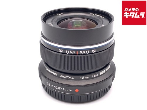 OLYMPUS M.ZUIKO DIGITAL ED 12mm F2.0 BLACK for M4/3 mount -Near Mint- `9845