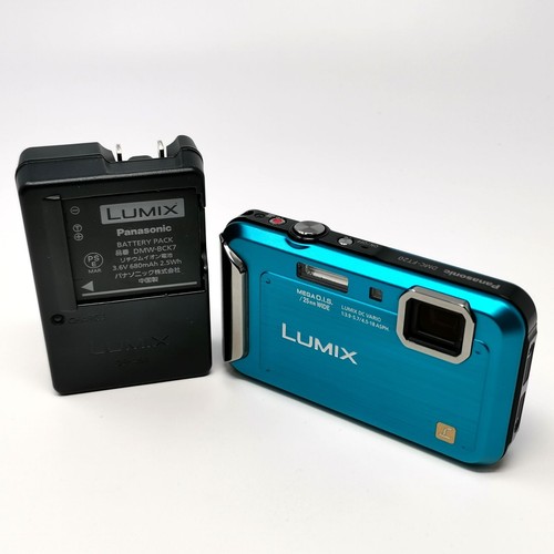 Panasonic LUMIX DMC-FT20 Blue 16MP Waterproof Compact Camera Tested from Japan
