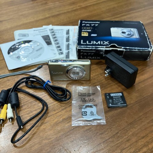 Panasonic LUMIX DMC-FX77 Gold Compact Digital Camera 12.1MP Tested Japan