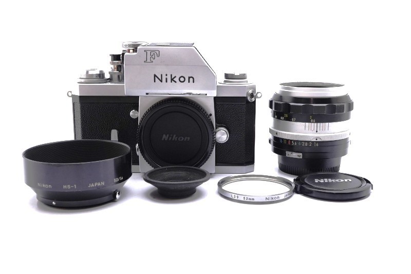 Nikon F Fotomic 35mm SLR Camera Silver＋Nikkor-S Auto 50mm F1.4 Ex+4!