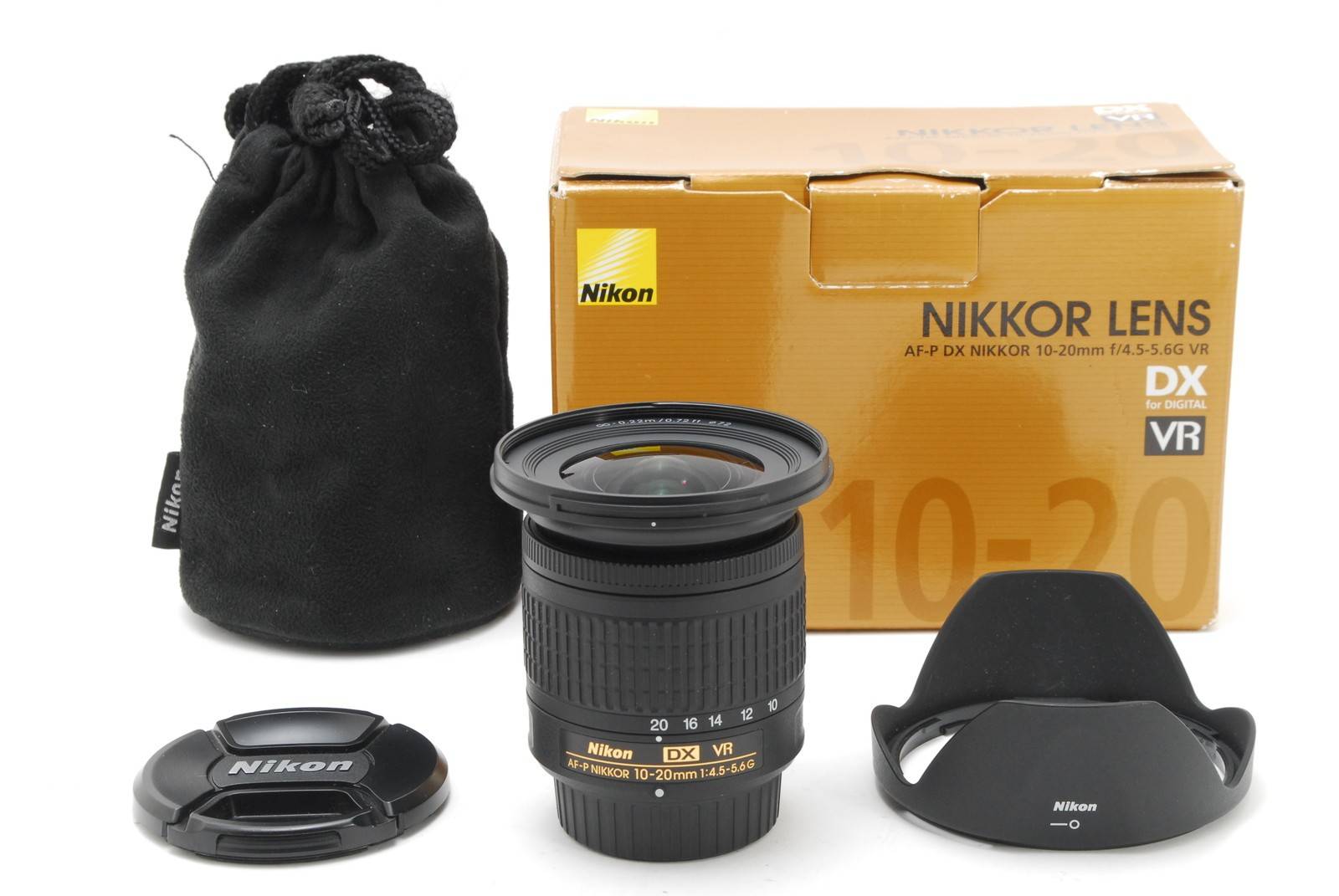 [Almost Unused w/ Box] Nikon AF-P DX NIKKOR 10-20mm F/4.5-5.6 G VR Lens from Jp