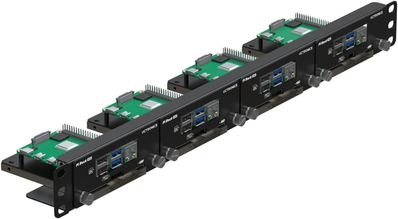 19” 1U Rack Mount for Raspberry Pi with SSD Mounting