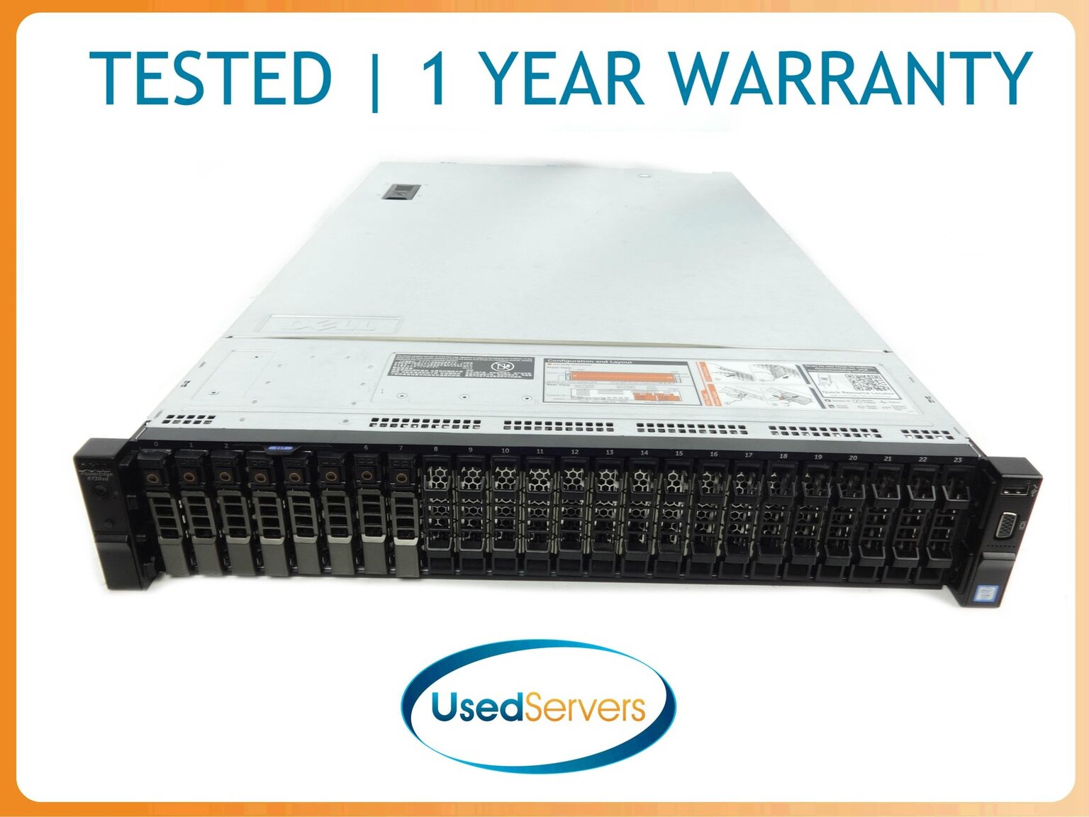 R730XD 26SFF 2x E5 2640v4 2.4GHZ=20Cores NO RAM 8x HD TRAY